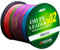 LPATTERN Angelschnur- 500M 12-Fach PE Angeln Geflochtene Schnüre, 500M-Bunt, 6.0#/0.40mm/46.8kg