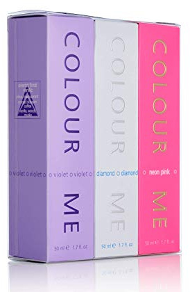 Colour Me Violet/Diamond/Neon Pink - Fragrance for Women - 50ml Eau de Toilette, by Milton-Lloyd