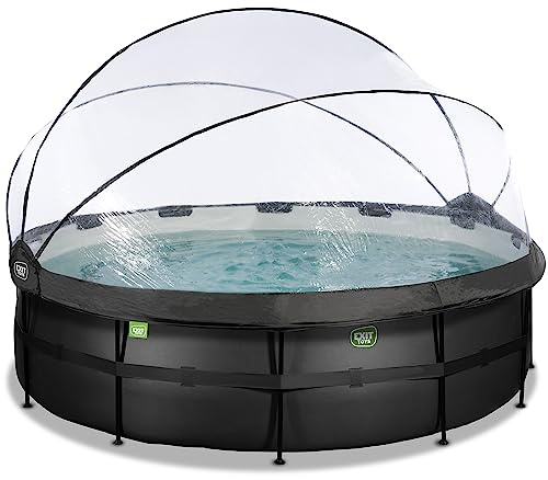 Piscine hors sol ronde 488x122cm + dôme et pompe filtrante à sable EXIT