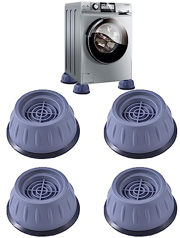 4 Piezas Soporte Lavadora, Universal Patas Lavadora Antivibracion, Soporte para lavadora Antivibracion de Goma, Patas Antivibracion Lavadora para Lavadoras y Secadoras (Azul marino normal)