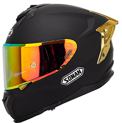 Modularer Motorradhelm Klappbare Integralhelme für Motorräder Doppelvisier Crash Motocross Racing Helm Für Moped Scooter Chopper ATV DOT/ECE Zugelassen (G,L(58-59))