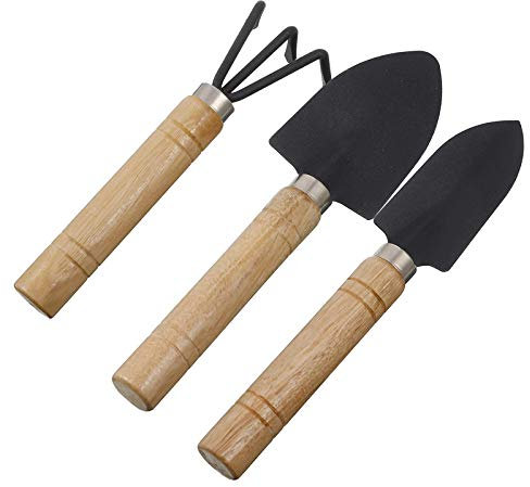 FGHSD Pelle de Jardin, Outil de Jardin Pelle et Ensemble de Pelle, 3pcs Mini Outils de Jardinage pour Plantes Ensemble Pelle Griffe râteau Pelle Fleurs Outils de Plantation rempotage
