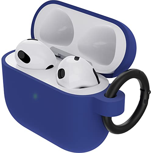 OtterBox Custodia Soft Touch per AirPods (3a gen), Blu | Custodia soffice al tatto, anti urti, graffi e cadute, ultra sottile con moschettone
