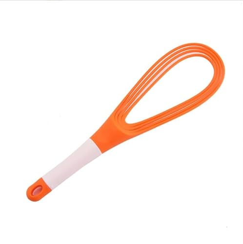 Twist Whisk 2-in-1 Balloon e frusta piatta in filo di acciaio rivestito in silicone, 29,2 cm, multicolore (arancione)