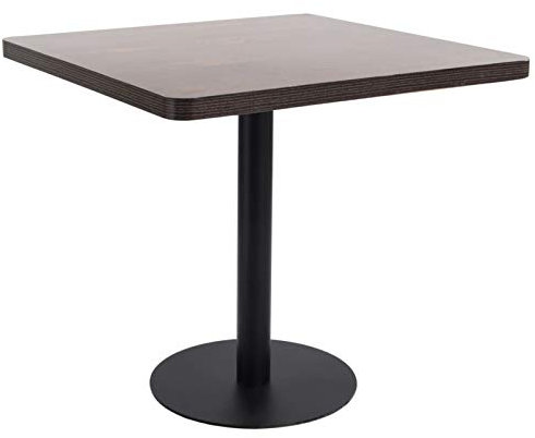 Homgoday Bistrotisch, Dunkelbraun, 80 x 80 cm, aus MDF, Couchtisch, Couchtisch, für Büro, Schlafzimmer, Garten