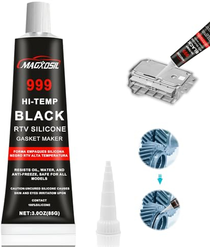 Scivee Sigillante Motore Alte Temperature, Pasta Nera per Guarnizioni - 85g