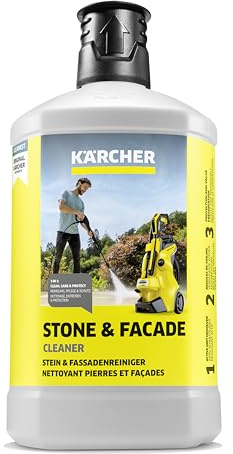 Kärcher Stein- und Fassadenreiniger RM 611, 3-in-1-Formel, 1 Liter - Kraftvoller Aktiv-Schmutzlöser, Schutz vor Wiederanschmutzung, Wind- und Wetterschutz