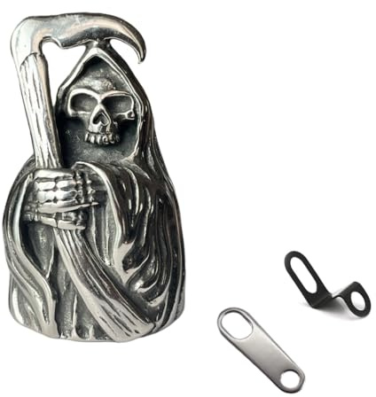MANOPRANA Guardian Bell Motorrad GlöCkchen Guardian Biker Bell Motorrad Glocke Motorrad Glocke SchlüSselanhäNger Motorrad AnhäNger（K）