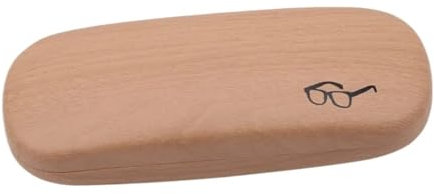 Hochwertige Holzmaserung, Hartschalenhalter, Metall-Lesebrillenetui für Damen und Herren, Leder-Brillenbox (Holz), holzfarben, One size