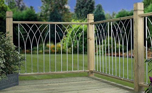 Modern Metal Decking Fence Panel 560mm Wide x 770mm High Fencing (Silver'ish Grey DPBS)