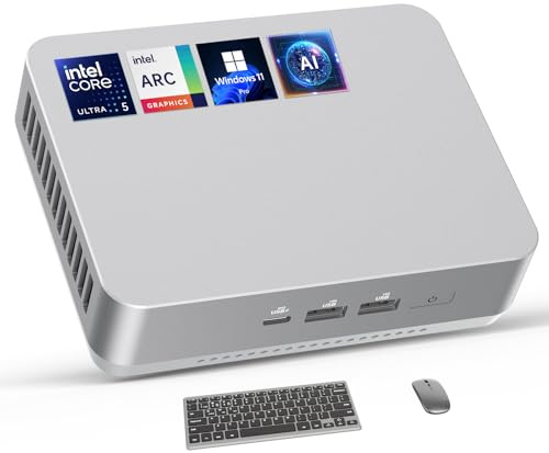 ASUS NUC 14 Pro+ Mini ordinateur de bureau, Intel Ultra 5 125H (14C/18T, jusqu'à 4,5 GHz), 64 Go de RAM DDR5, 1 To PCIe SSD, Micro PC Win 11 Pro, processeur graphique Intel Arc, Thunderbolt 4, WiFi 6E