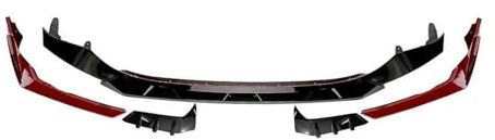 Auto Frontspoiler Lippe Für B&MW G20 G21 G28 Neue Gen 3 Serie 2019-2021 Frontschürze Spoiler Lip Untere Schutz Platte Klinge Auto Front Spoiler(rot)