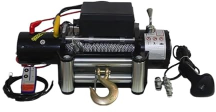 12V 24V 5443kg 3.9KW 6m/min Verricello elettrico montato su auto Verricello for auto for il traino fuoristrada SUV Camion Rimorchio Barca Strumenti for auto(24V)