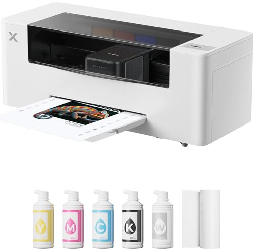 xTool Stampante DTF con Testine Epson I1600, Formato A3 14'' per Abbigliamento e Tessuti, Manutenzione Automatica 24/7, Stampe HD 720x1800 DPI, RIP Win & Mac, Calibrazione AI