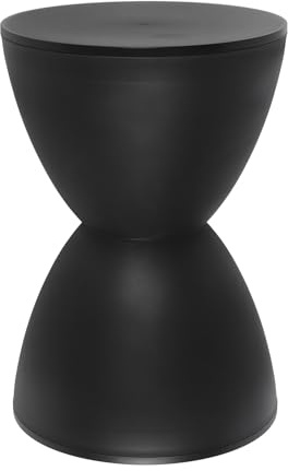 Modern Black Sandglass Stool & Side Table Versatile Hourglass Design for Home Décor & Shoe Changing Stylish Accent Furniture for Living Room & Entryway