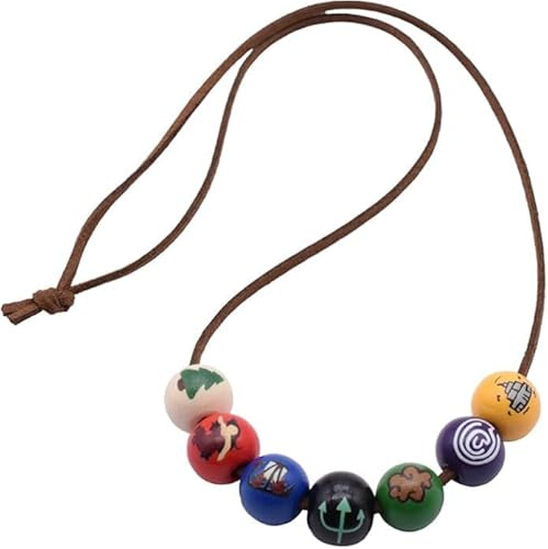 ANNABETH Chase Painted Wooden Large Bead Camp Half Blood Percy Jackson Necklace