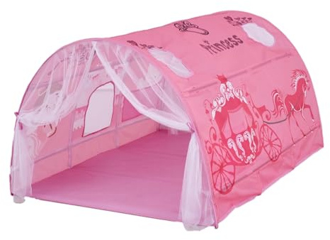 Tienda de campaña para niños con Bolsillo de Almacenamiento, casa de Juegos para Dormir con luz de Estrellas, Tienda de campaña portátil de privacidad, escondite Interior, decoración de