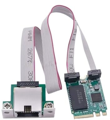 Tarjeta LAN Ethernet de 2,5 GB, Adaptador de Red de Puerto COM M2 A/E a RJ45, Chip M.2 RTL8111F, Tarjeta de Red Gigabit de 2,5G/1G/100Mbps