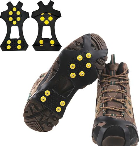 Spikes für Schuhe Winter,34-47 Grödel Spikes Schuhe Schuhkrallen,Schuhspikes,Anti Rutsch Schuhspikes mit Edelstahl Spikes,Klampen Schuhe Spikes,für Wandern,Schnee,EIS,Trekking