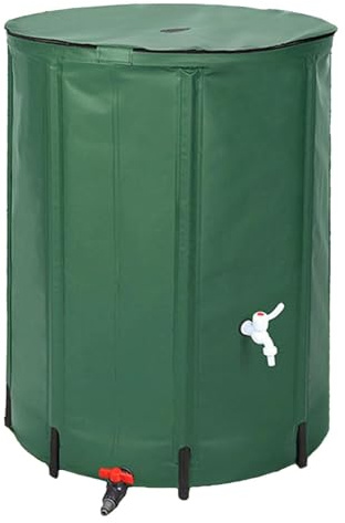 Barril Recogedor De Lluvia - Tanque De Almacenamiento De Agua De PVC Plegable De 26 Galones, De Recolección De Agua De Lluvia con Filtro | Kit De Salida, Barril De Duradero para Exterio