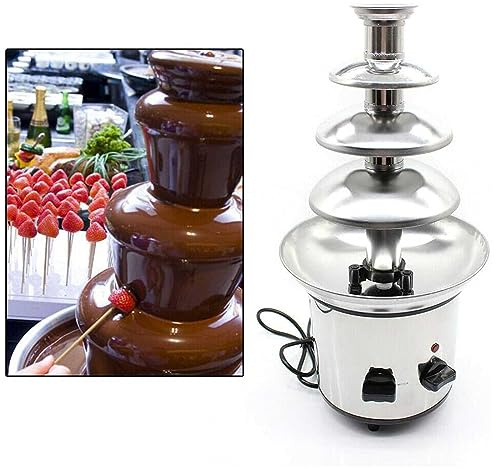 Generisch Schokobrunnen 4 5 6 7 Etagen Edelstahl Schokoladenfontäne Schokolade Fällt Schokoladen Brunnen Fondue für Hochzeit Party 220V 170W