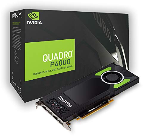 PNY Quadro P4000 Professional Graphic Card 8GB GDDR5 PCI Express 3.0 x16, Dual Slot, 4x DisplayPort, 5K Support, Ultra-quiet active fan