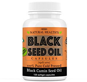 Pure Black Seed Oil Capsules 1000mg per serving - 120 Capsules - Cold Pressed and Non GMO