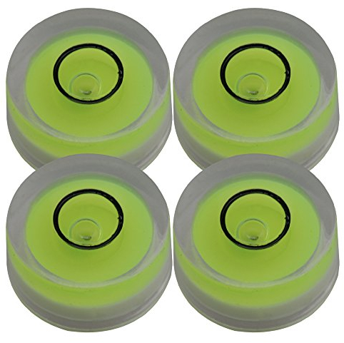 BQLZR Niveau à bulle Diamètre 12 x 6 mm rond Niveau de surface Outil de mesure pour Record Player platine Lot de 4