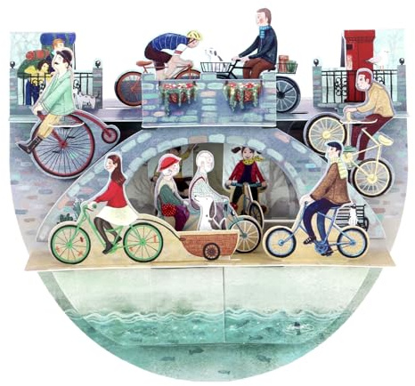 Santoro Popnrock, 3D-Pop-Up-Grußkarte – Radfahren – Fahrradkarte Für Sie, Ihn, Geburtstag, Jubiläum
