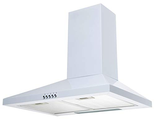 SIA CHL60WH 60cm White Pyramid 3 Speed Chimney Cooker Hood Kitchen Extractor Fan