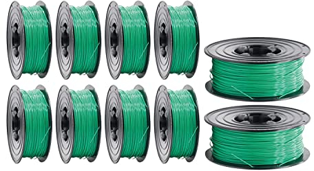 PLA Filament 3D Drucker 1,75mm / 10x 1kg Rolle Grün für 3D Printer oder Stift 10er Set (10Kg) …