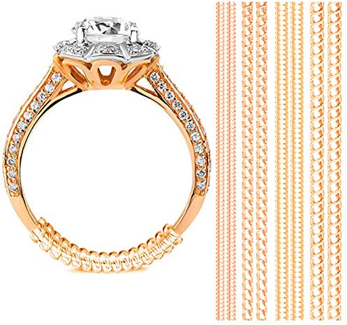 OntaRyon Ring Size Adjuster for Loose Rings, Invisible Ring Resizer, Reducer Guard to Make Silver or Gold Rings Smaller - Silicone Ring Clips, Spacers, Tightener