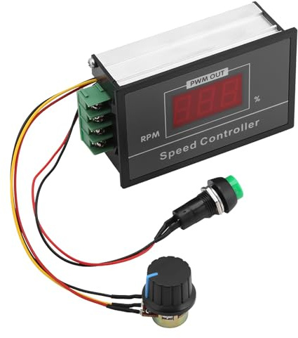 1 Stück PWM DC Motor Drehzahlregler 6-60V 30A mit Digitaler Anzeige und Potentiometer für die Geschwindigkeitssteuerung von Motoren bis 1000W in Fahrzeugen oder Maschinen