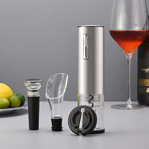EUtoptrader Sacacorchos Eléctrico, Sacacorchos Eléctrico Inalámbrico, Profesional Automatico Abrelatas de Vino, Abridor Botellas, El Regalo Ideal para los Amantes del Vino
