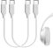 GEEKRIA Type-C Headphones Charger Cable Compatible with Bose Ultra Open Earbuds, QC Ultra/SE/45/Earbuds II, USB-C Replacement Power Charging Cord (1ft / 30cm 2Pack)