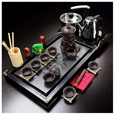 caihuashopping Tea Sets for Adults Tourist tea set Kung Fu tea set teapot blue and white porcelain Chinese Kung Fu tea set cup full set Teapots & Coffee Servers (Color : L)