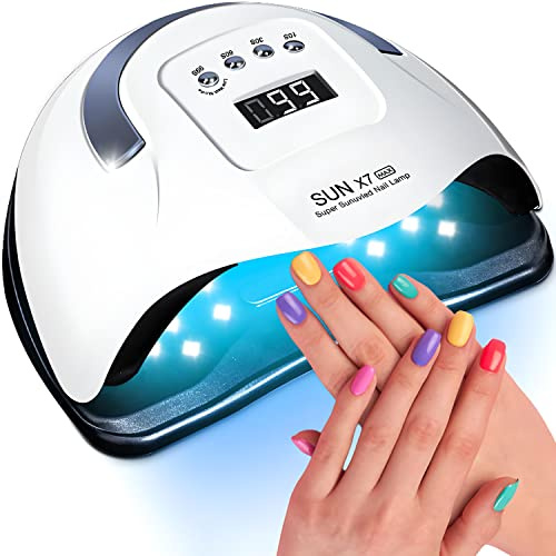 Retoo 14W nageltork med 10/30/60/99s timer, LCD-skärm, sensor, infraröd, LED UV-lampa för naglar, nagellampa, härdningsverktyg för finger-/tånagelgel, gelnaglar, lämplig för naglar, vit