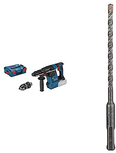 Bosch Professional 18V Bohrhammer GBH 18V-26 F (inkl. Zusatzhandgriff, Tiefenanschlag, Maschinentuch) + SDS-plus Hammerbohrer (für Beton, Ø 6 mm, Länge 165 mm)
