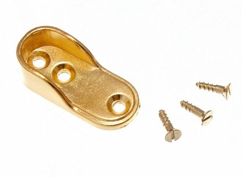 One Stop DIY 100 x Kleiderschrank-Stangenhalterungen, oval, 16 mm x 32 mm
