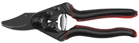 FELCO 6 Premium SE Gartenschere für Rechtshänder, mittlere Hände, 20 mm | Sonderedition mit schwarzen Aluminiumgriffen und Stahlklinge, für präzises und elegantes Schneiden. Swiss Made