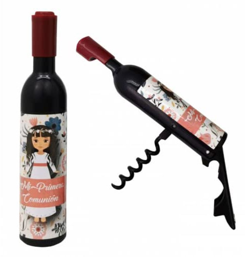 Lote de 12 Decorativos Abrebotellas-Sacacorchos Magnéticos Comunión (a Elegir) en Caja. Recuerdos. Adornos. Regalos Originales.Detalles de Bodas, Comuniones, Bautizos, Cumpleaños. DK (NIÑA)