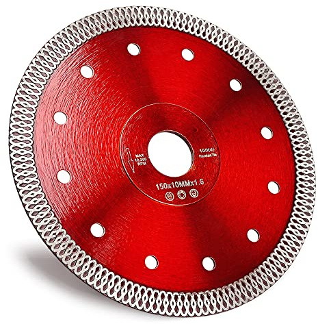 Casaverde 150mm Tile Saw Blade Super Thin Diamond Cutting Disc Porcelain Blade for Granite Marble Ceramic Tiles