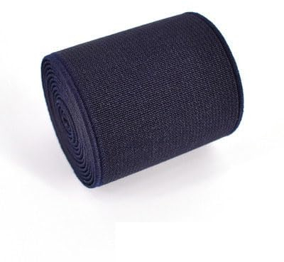 Banda de goma importada de 5 cm, banda elástica de color, cinta elástica de doble cara y gruesa, accesorios de costura para ropa, azul marino oscuro