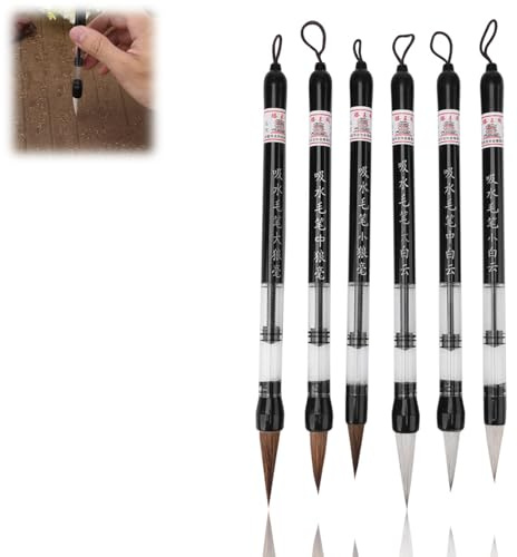 Juego de Bolgrafos de Pincel Reutilizables water color brush pen sets 6 Piezas water color brush pen sets Cepillo de Agua de Pistn, Pluma de Caligrafa Japonesa Stylos de calligraphie