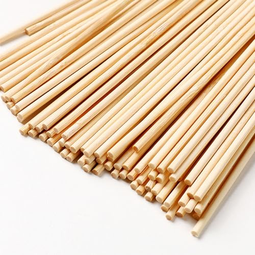 RYAN Holzstab Rundholz 100 Stück Holzstäbchen zum Basteln Ø 3 mm Länge 30 cm Holzstäbe Zum Basteln Modellbau DIY Handwerk Holzstäbchen Basteln