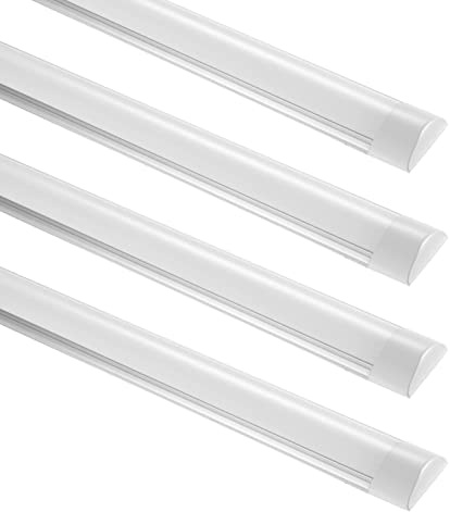 papasbox 4 Pack 40W LED Deckenleuchte, 120cm Ultraslim Tube Röhre, Warmweiß 3200K 4800LM, Lineare Lichtleiste mit 130° Abstrahlwinkel Leuchtröhre Werkstattleuchte für Garage Keller Werkstatt