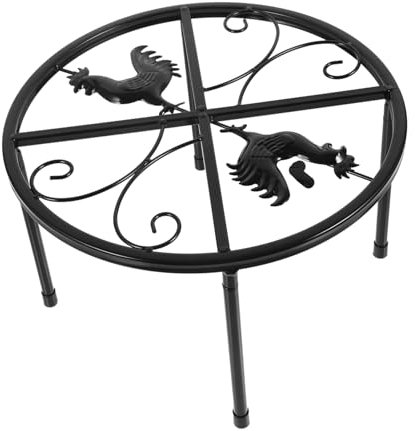 Futterständer für Hühnerfutter Geflügelfutterständer Halterung für Hühnereimer Tränkehafenständer Gestell für leichter Luxus Zubringer Tragrahmen Metall Blumentopfständer Eisen