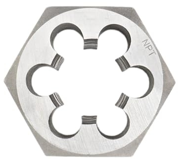 Herramienta de rosca de tubo redonda de 1/2-14NPT, Troquel de tubo hexagonal, Troquel de rosca de tubo para máquina, Troquel de corte de rosca de tornillo de acero al carbono, Kit manual de roscado