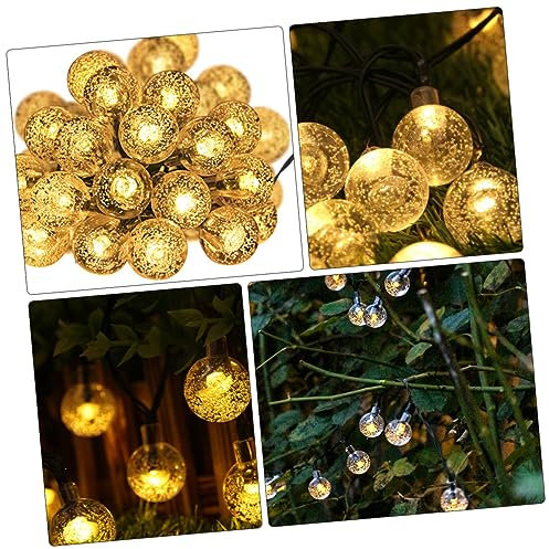 Gadpiparty 1 Stück Lichterkette Farbige Lichter Blasenperlen Lichtpfosten Dekoration Für Den Außenbereich Deko Lampe Weihnachten Abs Material Dekor Lampe LED Dekor Licht Dekorative