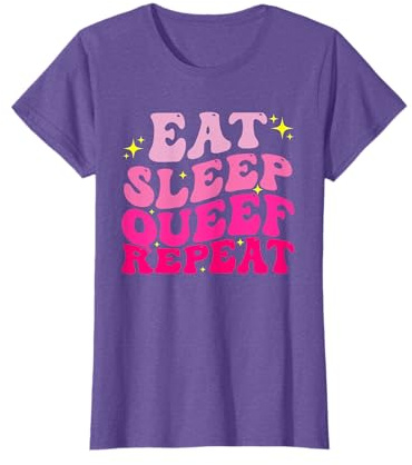 Funny Eat Sleep Queef Repeat Inappropriate Queefing Joke T-Shirt